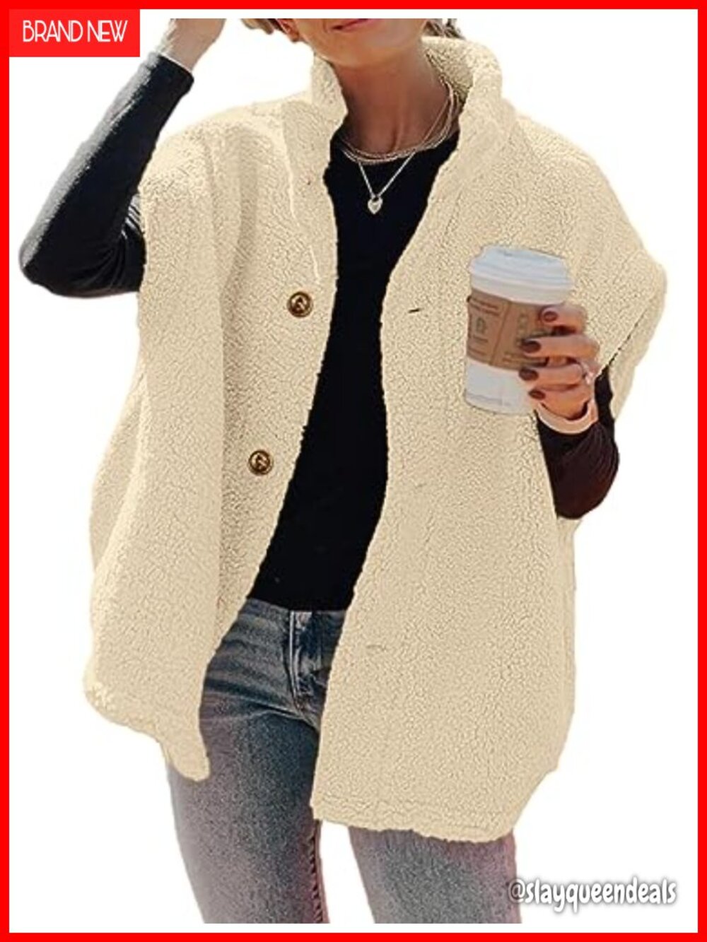 Womens Fuzzy Fleece Sherpa Vest Oversized Sleeveless Warm Jacket